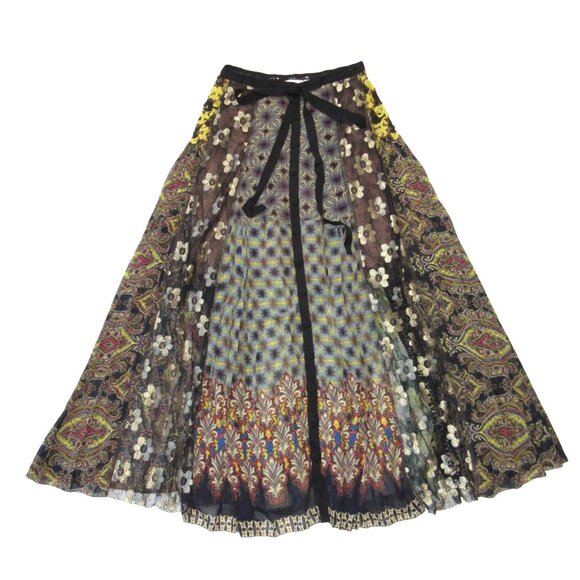 NWT Anthropologie Beguile by Byron Lars Petal Patch Maxi Skirt 2P Petite - Picture 6 of 12
